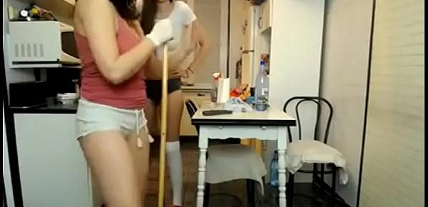  cleaning ladies with hot butts